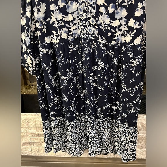 J Jill size 14 Petite navy and white floral sheath dress - Picture 8 of 12